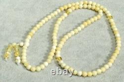 Baltic Amber Rosary Necklace Bracelet High Colour White Class Collectible