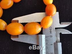 Baltic Amber StoneS Natural Buterchyt rare color NECKLACE 42,30 gram. 1 PC