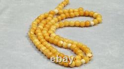 Baltic Natural Amber Mala 108 Rounds Beads Buddha Beads Necklace 19 G