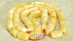 Baltic White Landscape Color Class Natural Amber Necklace Rosary Islam Prayer