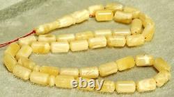 Baltic White Landscape Color Class Natural Amber Necklace Rosary Islam Prayer