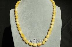 Baltic natural marble white Baltic amber necklace 21 grams