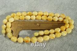 Baltic natural marble white Baltic amber necklace 21 grams