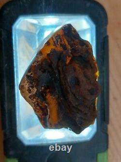Baltic natural, unprocessed amber. Mat. Landscape. Weight 17 grams