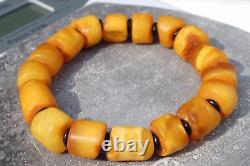 Baltic old amber natural bracelet 16 grams, fashion amber yellow color bracelet