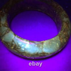Bangle seamless cuff bracelet Natural Baltic amber 1pc 42gr