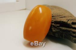 Barrel Natural Baltic Amber Stone 21,5g Vintage Old Butterscotch Big Rare B-164