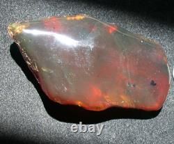 Beautiful Deep GREEN Red Amber Fossil Gemstone LARGE 123 grams TOP Quality Piece