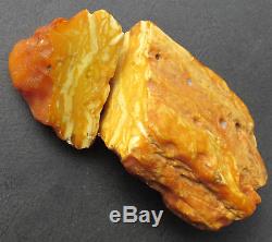 Beautiful Natural Genuine Butterscotch Egg Yolk Baltic Amber Stone 170.8g