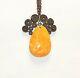 Beautiful Natural Old Antique Butterscotch Egg Yolk Baltic Amber Necklace