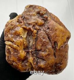 Big Natural Baltic Amber Raw Stone 494g. Poland Honey Kahrab Bernstein Kehribar