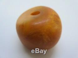 Big Natural Genuine Old Antique Egg Yolk Butterscotch Baltic Moroccan amber Bead