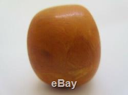 Big Natural Genuine Old Antique Egg Yolk Butterscotch Baltic Moroccan amber Bead