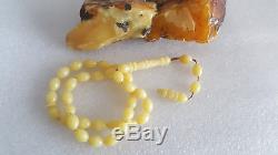 Carved natural baltic amber rosary royal white olive amber prayer