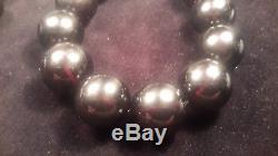 Certified Huge Baltic Natural 117gr Dark Cherry Amber 20mm Round Beads Necklace