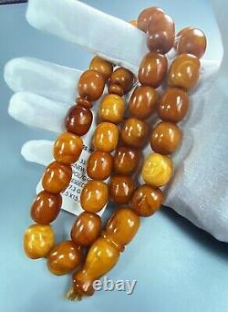 Certified Rare Pressed 100gr Natural Baltic Amber Rosary Mesbah