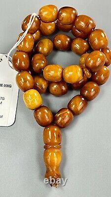 Certified Rare Pressed 100gr Natural Baltic Amber Rosary Mesbah