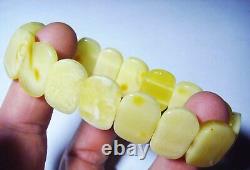 Certified one stone natural baltic amber bracelet white amber yellow