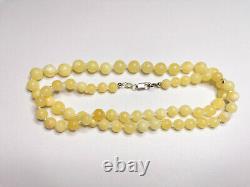 Certified one stone natural baltic amber necklace royal white amber bernstein