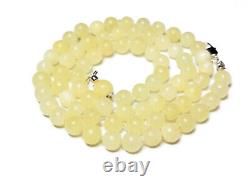 Certified one stone natural baltic amber necklace royal white amber yellow milky