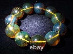 Dominican Amber Bracelet Beads Natural Stone Gem Authentic 21.70 mm (60.0 g)a763