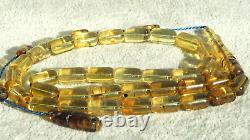 Dominican Natural Amber Blue Light Rosary Beads Prayer Amber Necklace From Europ
