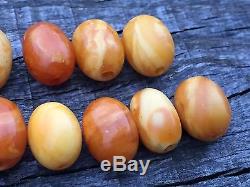 Eggyolk Caramel Butterscotch Genuine Natural Baltic Amber Necklace Prayer Beads