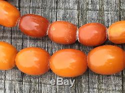 Eggyolk Caramel Butterscotch Natural Baltic Amber Necklace Prayer Beads