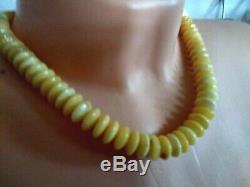 Egg Yolk Button Beads NATURAL BALTIC AMBER necklace