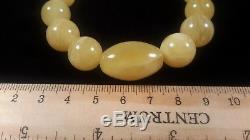 Elegant Genuine Baltic Natural 18,33gr Amber Egg Yolk Beads Bracelet