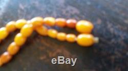Estate Fresh Baltic Amber Necklace Egg Yolk Butterscotch Necklace Beads