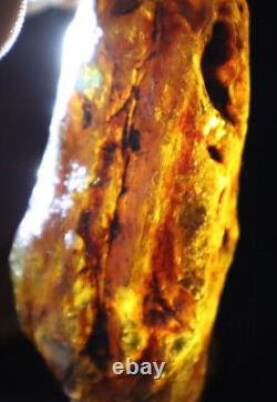 Excellent Natural Dominican Clear Sky Blue Amber Rough Specimen 120mm 144g