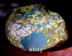 Exquisite Nat. Dominican Crystal Clear Sky Blue Amber Rough Specimen 58mm 35.2g