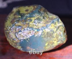 Exquisite Nat. Dominican Crystal Clear Sky Blue Amber Rough Specimen 58mm 35.2g