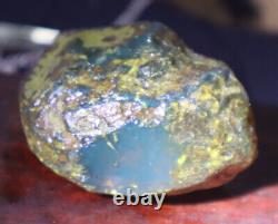 Exquisite Nat. Dominican Crystal Clear Sky Blue Amber Rough Specimen 58mm 35.2g