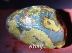 Exquisite Nat. Dominican Crystal Clear Sky Blue Amber Rough Specimen 58mm 35.2g