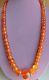 Faceted Natural Baltic Honey Amber Bead Necklace 75 Grams