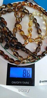 Faceted bead Natural Baltic Amber Islamic Prayer Beads Misbaha Tasbih Rosary