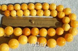 First class Antique Baltic natural amber round necklace 50 grams, rare amber
