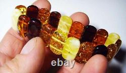 Genuine Amber Beads Bracelet Elastic Natural Baltic Amber For Ladies