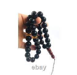 Genuine Baltic Amber 33 Islamic prayer beads Misbaha Tasbih pressed