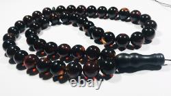 Genuine Baltic Amber Islamic Prayer 45 Beads Misbaha Tasbih Rosary 73g pressed