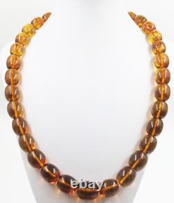 Genuine Baltic Amber Necklace Large Amber Beads Necklace for adult pressed