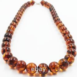 Genuine Baltic Amber Necklace Women's Jewelry Amber handmade Necklace pressed