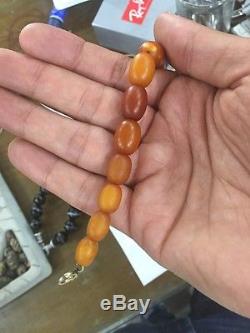 Genuine Baltic Amber Old Pendant necklace bead Rare Round natural vintage 31.5g