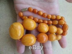 Genuine Baltic Amber Old Pendant necklace bead Rare Round natural vintage 41 g