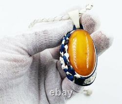 Genuine Baltic Amber Pendant Antique Baltic Amber Pendant Necklace Authentic