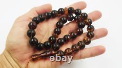 Genuine Baltic Amber Prayer beads Amber Tasbih Tesbih Misbaha Muslim pressed