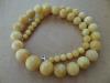 Genuine Baltic Amber modified Old necklace beads Rare Round natural 114 g