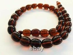 Genuine Cherry Amber Beautiful Baltic Amber Necklace 64grams pressed amber